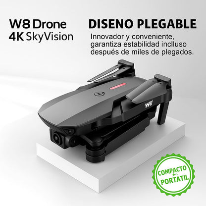 W8 Drone 4K® SkyVision CON IA+ ACCESORIOS GRATIS