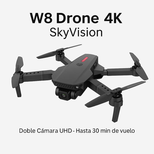 W8 Drone 4K® SkyVision CON IA+ ACCESORIOS GRATIS